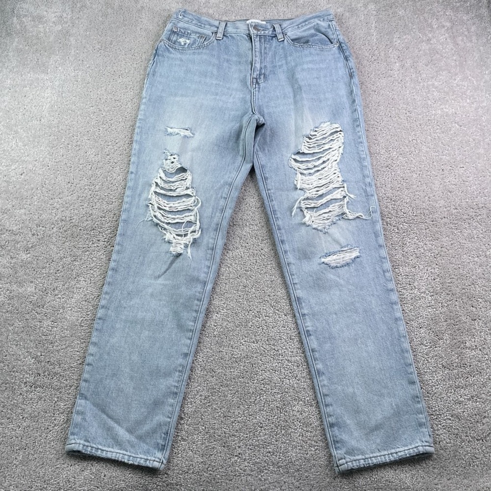 Pistola Jeans Womens 29 Blue Presley High Rise Relaxed Roller Ripped Denim